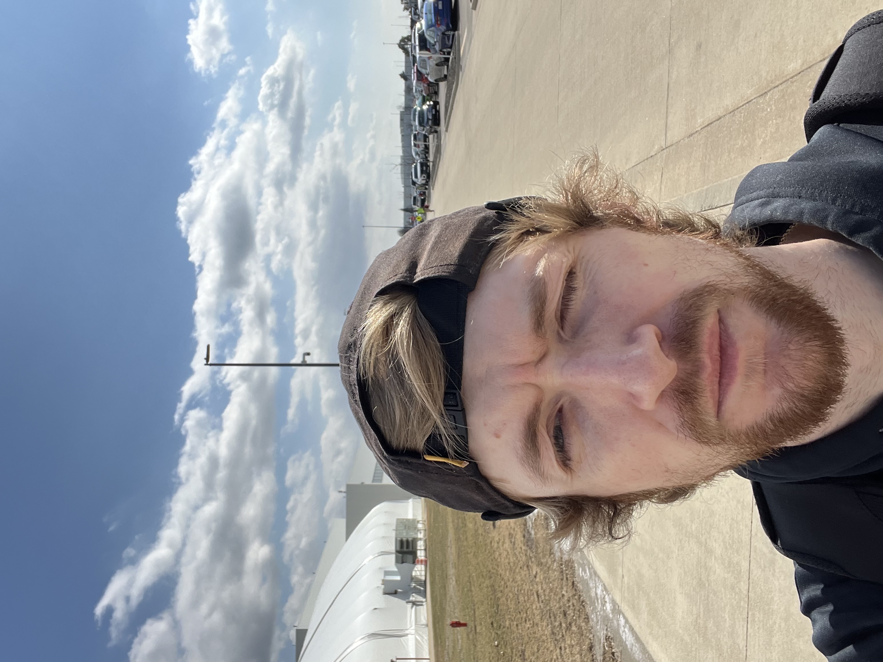 Outside the Rivian plant in Normal, Illinois